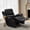 Black, variant on Tina's Home Swivel Genuine Leather Power Recliner Chairs Set of 2 with Heat & Lumbar Support for Living Room, Camel