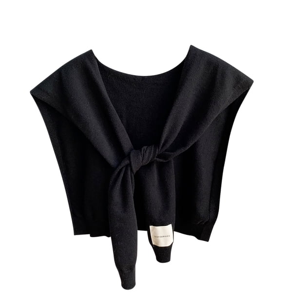 Bufandas de mujer de color liso de punto para exteriores, chal de invierno con cuello falso, bufanda decorativa Kangshi para el regazo y los hombros, bufanda para mujer