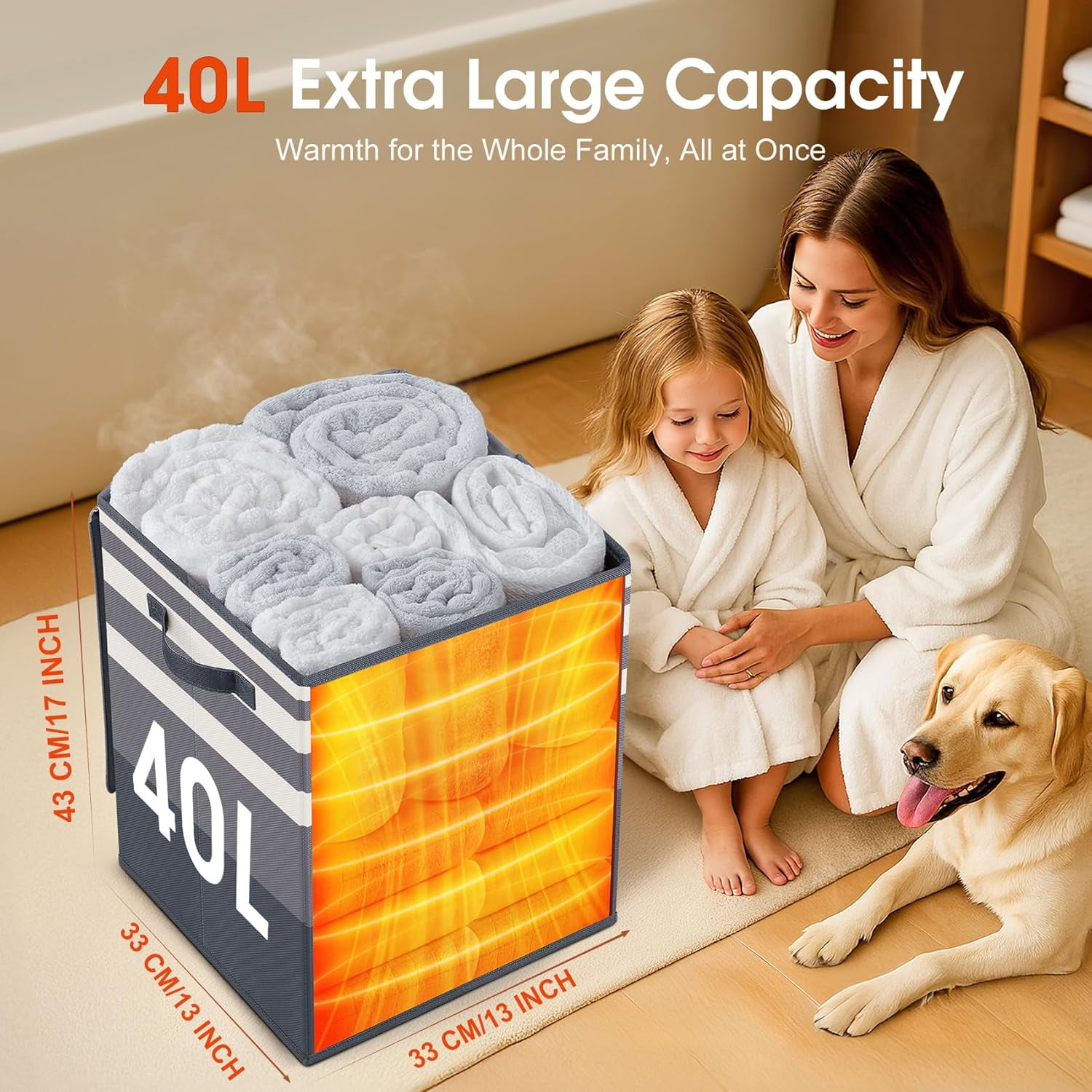 Homedics XL Towel Warmer — Large-Capacity Electric Towel Heater
