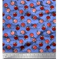 thumbnail image 1 of Soimoi Cotton Duck Fabric Heart,Leaves & Cherry Fruits Decor Fabric Printed Yard 56 Inch Wide, 1 of 1