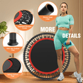 thumbnail image 4 of FUNMILY 40" Foldable Mini Trampoline with Bungees, Fitness Trampoline Max Load 450lbs, Adjustable Foam Handle, Indoor Exercise Trampoline, 4 of 8