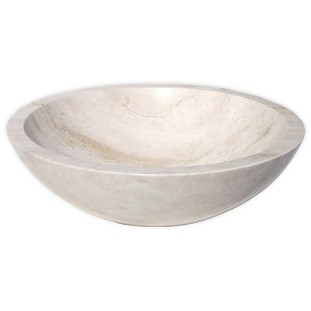 EBS002WTP White Travertine Bowl Stone Sink