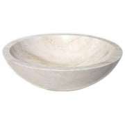 Eden Bath EB-S002WT-P White Travertine Bowl Stone Sink