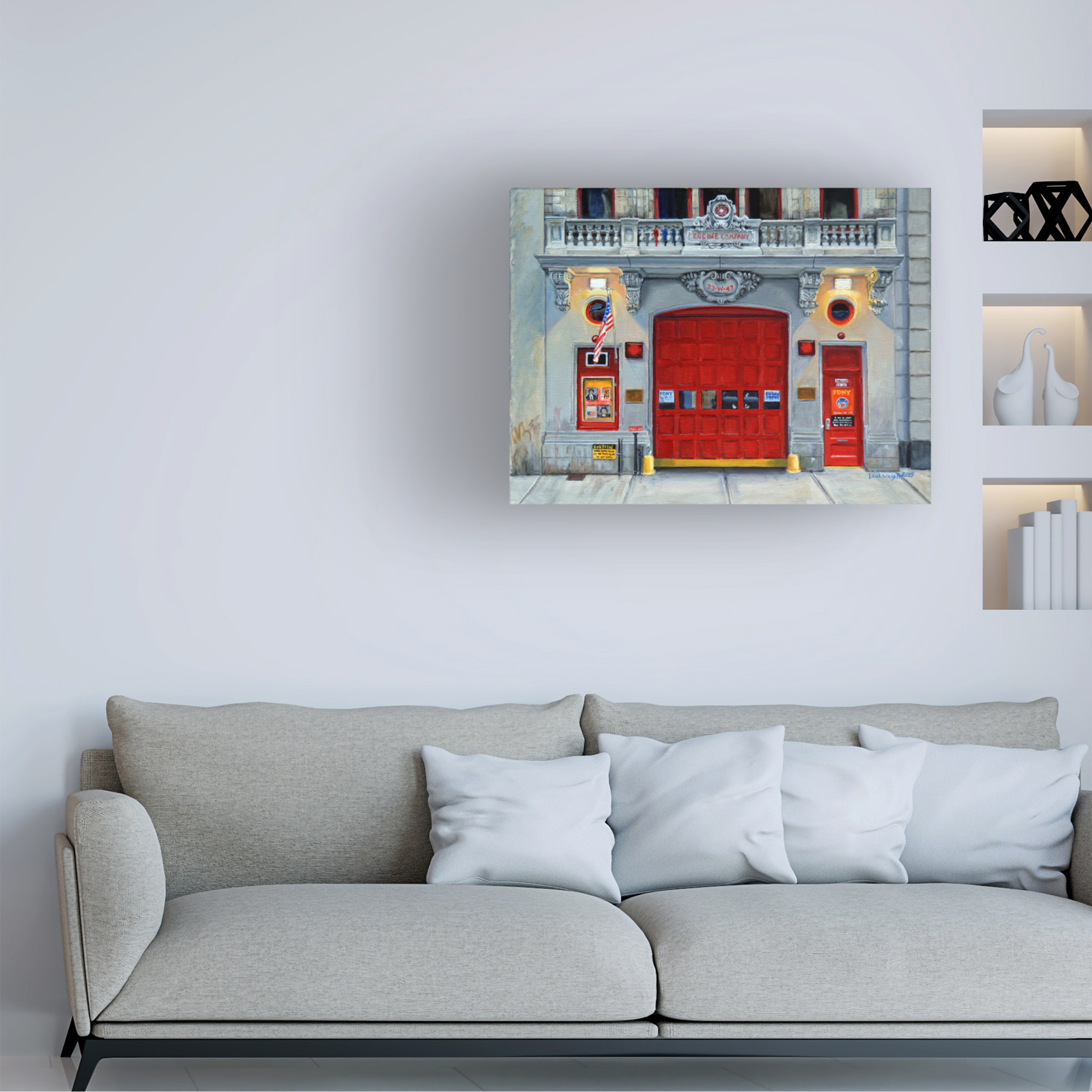 Trademark Fine Art 'Fdny Engine 65' Canvas Art by Paul Walsh