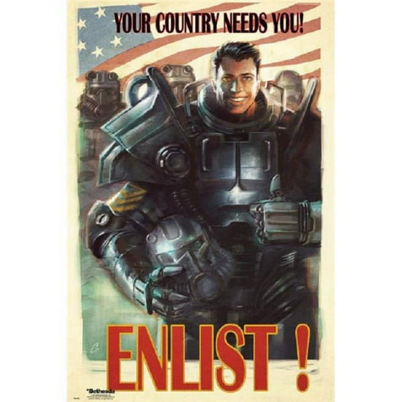 GB Eye Fallout 4 - Enlist Poster Print, 24 x 36