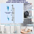 thumbnail image 3 of 12 Inch Dual Shower  System with Sliding Bar, 3 Functions, Brushed Nickel, 3 of 9