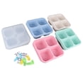 thumbnail image 4 of Snack Containers Wheat Straw 4 Compartment Divided Fruit Vegetable Snack Tray Lunch Food Storage Containers, 4 of 5
