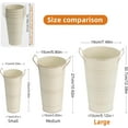 thumbnail image 2 of 12 Inch Large Galvanized Metal Vases Farmhouse French Flower Bucket Vases for Cut Flowers for Home Decor and Wedding Table Centerpiece Decorations (Large Beige 8Pcs), 2 of 18