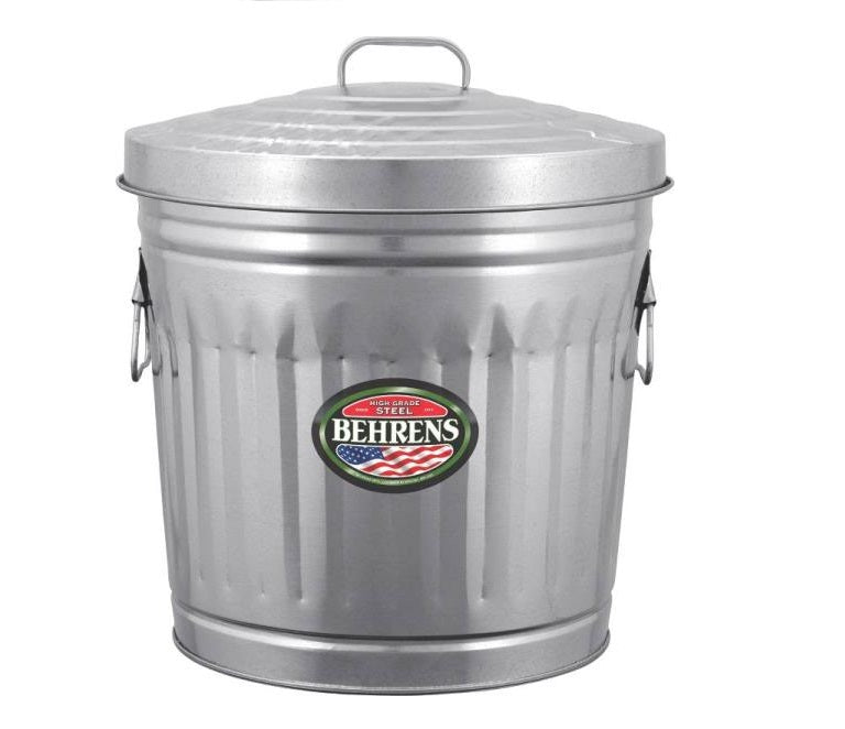 Behrens Behrens 6210 Utility Steel Trash Can With Lid, 10 Gallons