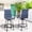 Dark Blue, variant on Walsunny Patio Swivel Bar Stools Set of 2, Outdoor Bar Height Patio Stools & Bar Chairs with High Back and Armrest for Backyard, Lawn Garden, Balcony and Pool , Gray