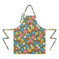 thumbnail image 2 of Pioneer Flower Floral Print Pattern Apron for Women and Men, Cotton Linen Waterproof with Pockets, Adjustable, 33x27 Inch for Kitchen, Gardening, BBQ, Salon, 2 of 6