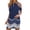 Blue, variant on PATLOLLAV Summer Womens Dresses Fashion Short Sleeve Print Off Shoulder Metal Halter Dress