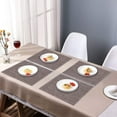 thumbnail image 4 of Placemats Set of 8 for Dining Table, Table Placemats, Rectangular PVC Vinyl, 18"x12" - Brown Gold, 4 of 7