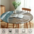 thumbnail image 6 of Elastic Tablecloth for Round Tables, 38"-42" Sea Round Table Cloths with Waterproof, Fitted Tablecloth for Outdoor,Dining, Kitchen, 44", 6 of 6