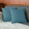 thumbnail image 3 of Subrtex Soft 2 pack Rhombus Patterned Decorative Square Throw Pillow Covers, 18"*18", Turquoise, 3 of 7
