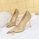 thumbnail image 2 of Zapatos de tacón alto finos de lujo ligeros de moda para banquetes para mujer, zapatos de gamuza con punta de metal, zapatos de mujer, zapato individual, zapatos de mujer, 2 of 5