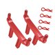 thumbnail image 2 of 2 piezas de montaje de postes de carrocería RC 1:16, columnas delanteras y traseras, piezas de actualización de aleación de aluminio para camiones 161 Rojo, 2 of 8