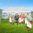 thumbnail image 5 of HOTEEL 10x20 Pop up Canopy Tents with Removeble Sidewalls,Outdoor Gazebo with Wheeled Bag & 4 Sandbags, for Patio,Wedding, Backyard, Camping,Parties,Event, White, 5 of 11