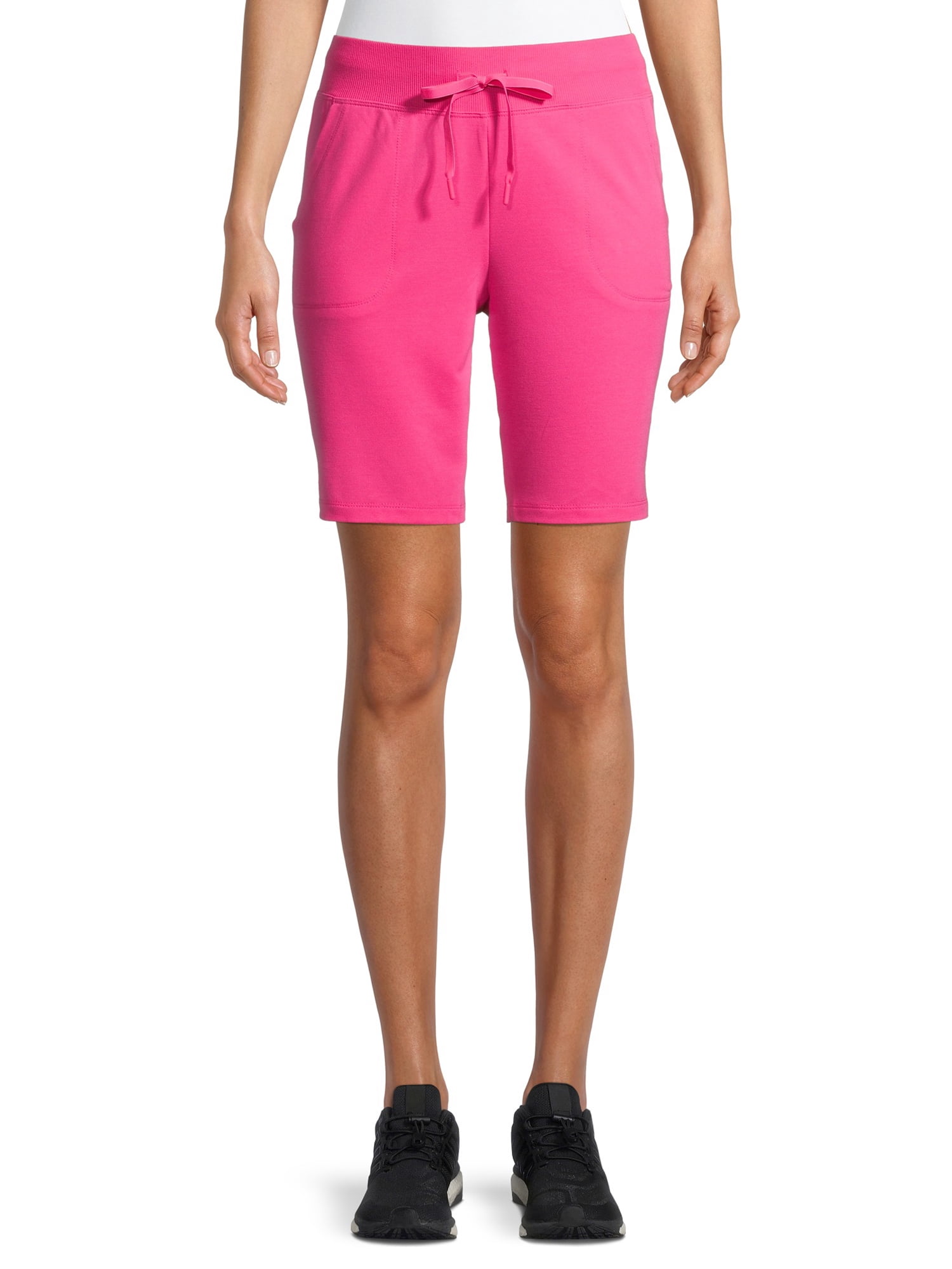 Athletic Works Women's Athleisure Bermuda Shorts, 2-Pack