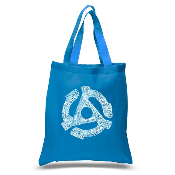 LA Pop Art Small Word Art Tote Bag - Record Adapter