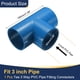 thumbnail image 2 of Uxcell 1Pcs 3" Tee 3 Vías Conector de Accesorios de Tubo, Accesorio de Esquina de Grado de Construcción de Muebles para Estructura de Soporte de Estante de Hágalo Usted Mismo, Conexión de Carpa, Azul, 2 of 6