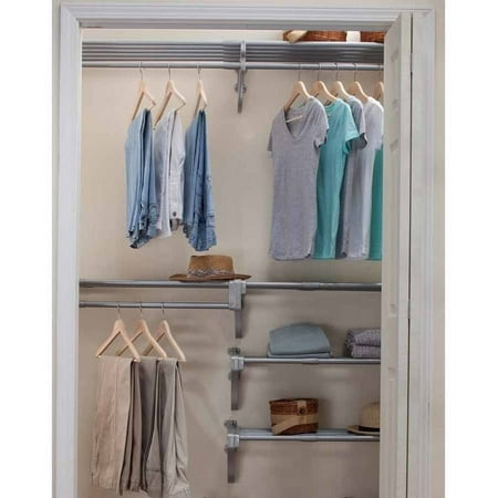 EZ Shelf Reach-In Closet Kit, Up to 10.1' of Hanging and 20' of Shelf ...