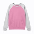 thumbnail image 5 of Enjoytime Women Sweatshirt Patchwork Long Sleeve Pullover Tops Fall Winter Fleece Casual Crew Neck Sweatshirts with Pockets, 5 of 7