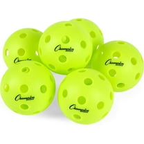 Champion Sports Indoor Pickleball Balls: USAPA Approved Official Size Tournament Pickleballs - Optic Yellow Pickleball Ball Set for Indoor Courts - 6 Pack
