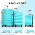 thumbnail image 4 of Gowill 10 Piece Hardside Luggage Set 28/24/20 inch Hardshell Lightweight Spinner Wheels Carry-on and Checked Suitcase with Backpack and 6 Packing Cubes.Blue, 4 of 15