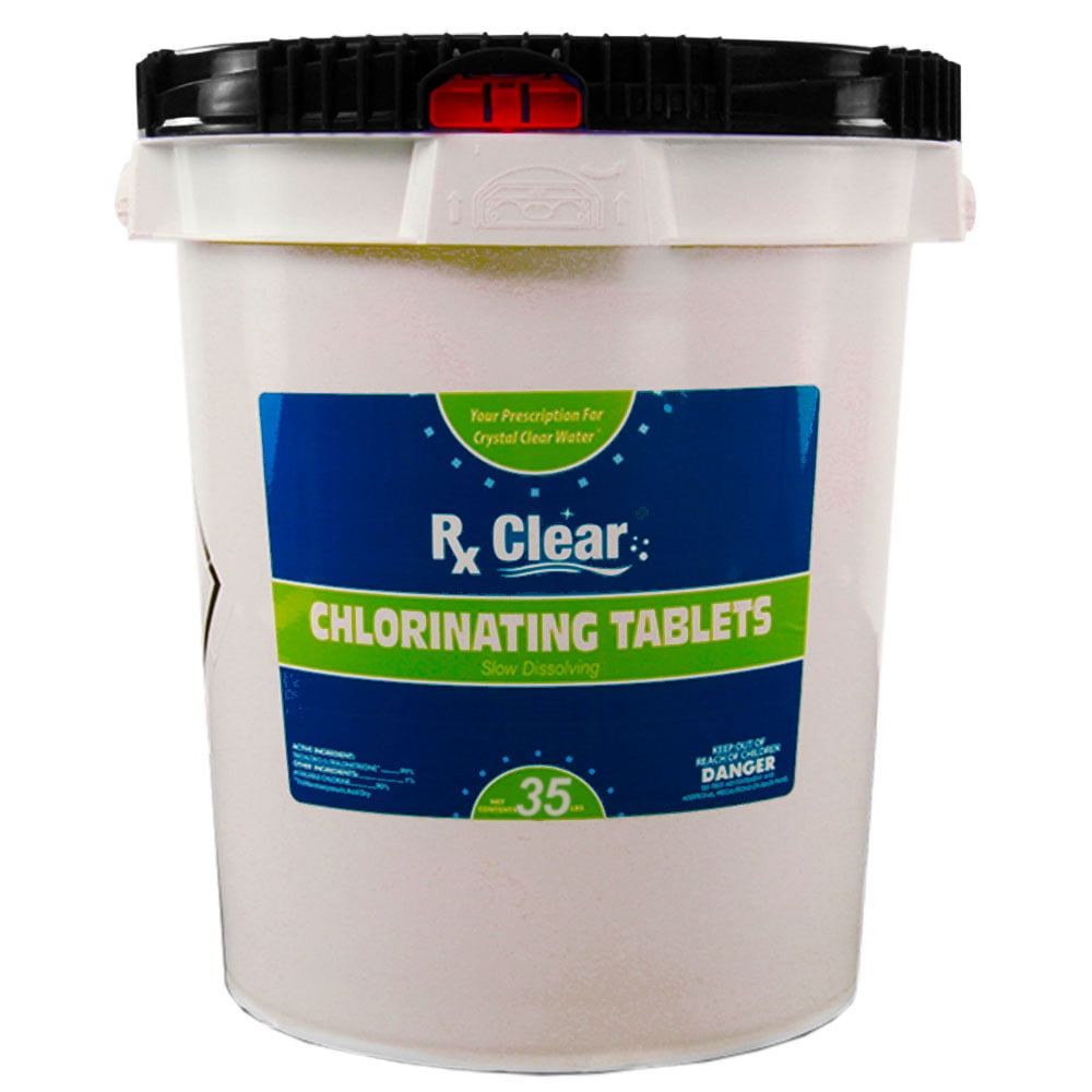 Rx Clear Stabilized 1" Chlorine Tablets 35Pound Bucket