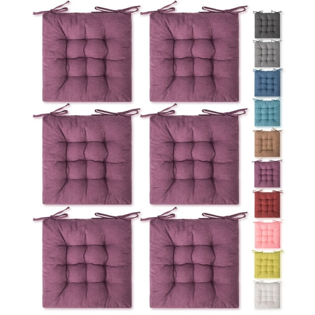 Square Moon Paquete De 6 Cojines Para Asiento, Cojines Para Silla, Cojines Cómodos Para Silla, Tapete Para Silla Para Interior Y Exterior, Silla De Comedor, Silla De Oficina, Silla De Escritorio