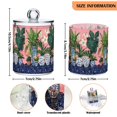 thumbnail image 5 of Yayeee 4 Pack Qtip Holder Bathroom Cotton Swab Canister with Lid Clear Dispenser Set, Floral Vase, 5 of 6
