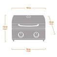thumbnail image 4 of Monument Grills 2 Burner 19 Inch Portable Stainless Steel Propane Gas Grill, 4 of 8