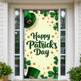 thumbnail image 7 of Happy Patrick's Day Clover Stars Green Hat Vertical Banner Backdrop St Patrick's Day Celebration Party Supplies Holiday Decoration Event Props, 7 of 7