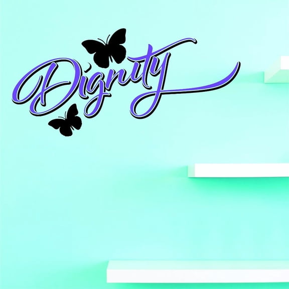 Custom Decals Dignity Wall Art Size: 14 X 28 Inches Color: Multi