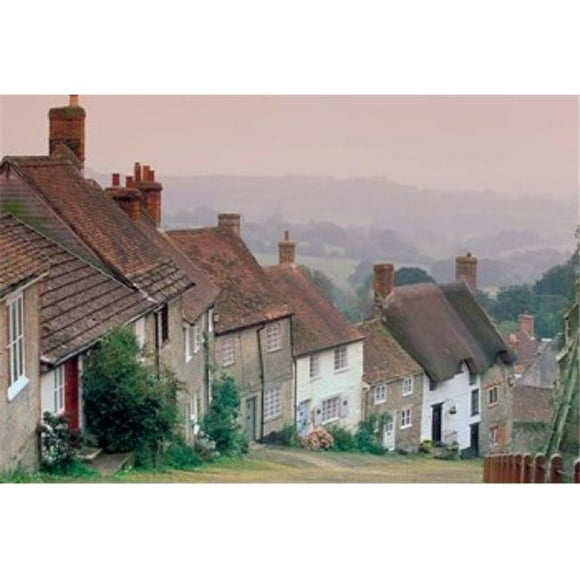 Danita Delimont PDDEU33WBI0054B Town Architecture Shaftesbury Gold Hill Dorset England Poster Print by Walter Bibikow, 18 x 12
