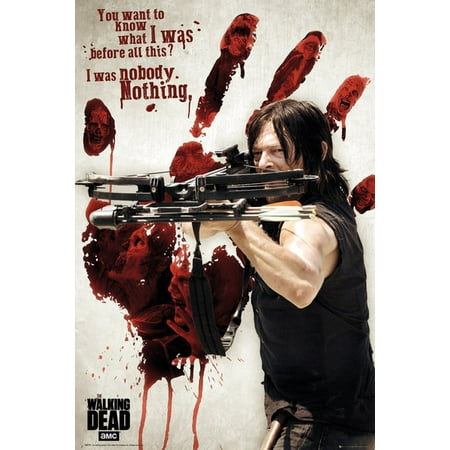 The Walking Dead - TV Show Poster / Print (Daryl Dixon - Bloody Hand Print) (Size: 24