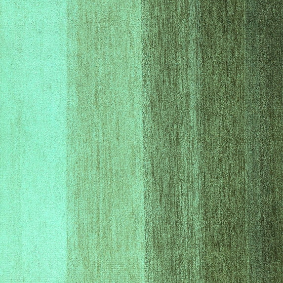 Ahgly Company Machine Washable Indoor Square Abstract Turquoise Blue Modern Area Rugs, 7' Square