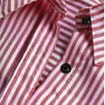 thumbnail image 4 of Gibobby Blusas Casual Camisas con botones Top Cuello largo Blusa Manga Mujer Turn-down Stripe Blusa suelta para mujer（Rojo， S), 4 of 5