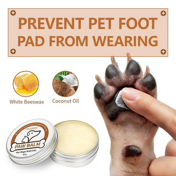 KQJQS Natural Dog Paw Balm - Soothes, Repairs, and Moisturizes Dry Paws - 60g