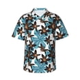 thumbnail image 2 of Yiaed Lilies Flowers Print Hawaiian Shirt for Men Short Sleeve Button Down Shirts Beach Shirts for Men-Medium, 2 of 5