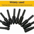 thumbnail image 5 of Juego de 10 brocas para fresado de metal negro de 6,3 mm y 1/4 de acero de carburo de tungsteno a prueba de herrumbre, brocas para escofina, fresas rotativas, herramientas para tallado de madera,, 5 of 5