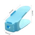thumbnail image 4 of Bearachild Estante para zapatos para el hogar, soporte para colgar zapatos de doble capa ajustable de plástico sólido, ahorra Almacenamiento y organización del hogar azul Bearachild JJ9551-02, 4 of 6