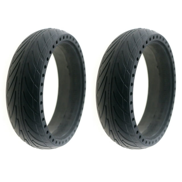 Soidarity Neumático para patinete, patrón de banda de rodadura antideslizante, sin cámara, absorción de impactos, neumático de rueda ligero, Ciclismo 2 piezas Soidarity OD009851-02