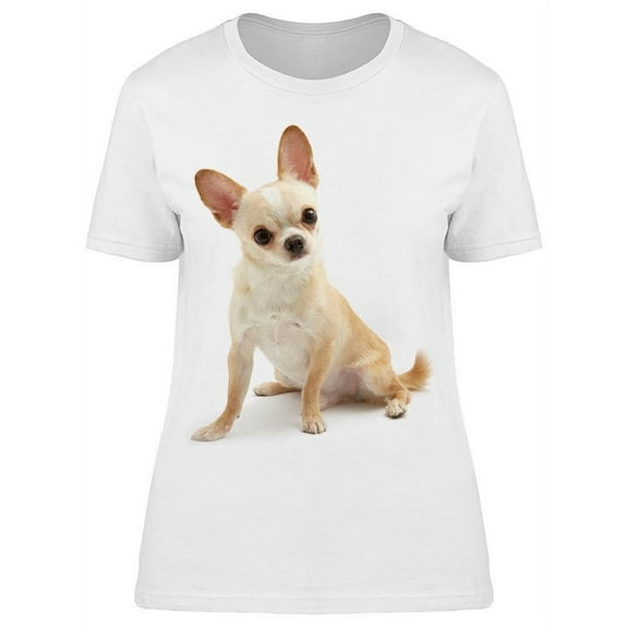 Confused Chihuahua Pup T-Shirt Women -Image by Shutterstock, Female Medium