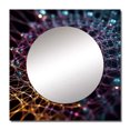 thumbnail image 2 of Designart "Fluid Crystal Fusion Grid" Fractals Blue Large Square Mirror - Square Bedroom Mirror Printed Wall Decor - Transitional Square Printed Wall Mirror Art, 2 of 5