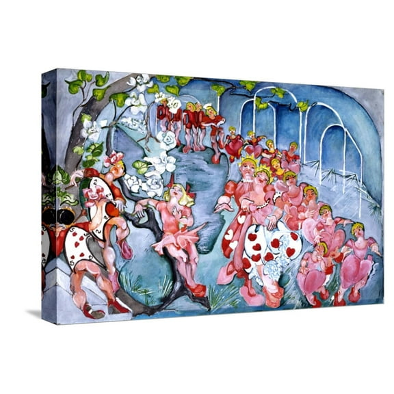 Art.com The Queens Croquet Ground Stretched Canvas Print Wall Art by Zelda Fitzgerald, 18" x 12"