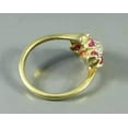 thumbnail image 4 of Sparkle Jewels 14k Yellow Gold Plated Marquise Cut Red Ruby Cocktail Engagement Ring For Women, 4 of 4