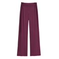 thumbnail image 4 of Fiaer Women High Waist Wide Leg Pants Casual Soft Trousers Front Zipper Comfort Trendy Solid Baggy Slacks for Everyday Wear L, 4 of 4
