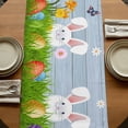 thumbnail image 5 of Table Runners 70 Inches Long Dress Scarves, Easter Bunny Farmhouse Coffee/Dining/Kitchen Table Decor, Holiday Table Runner, Spring Easter Eggs Floral Blue Woodn 13x70 Inch, 5 of 9